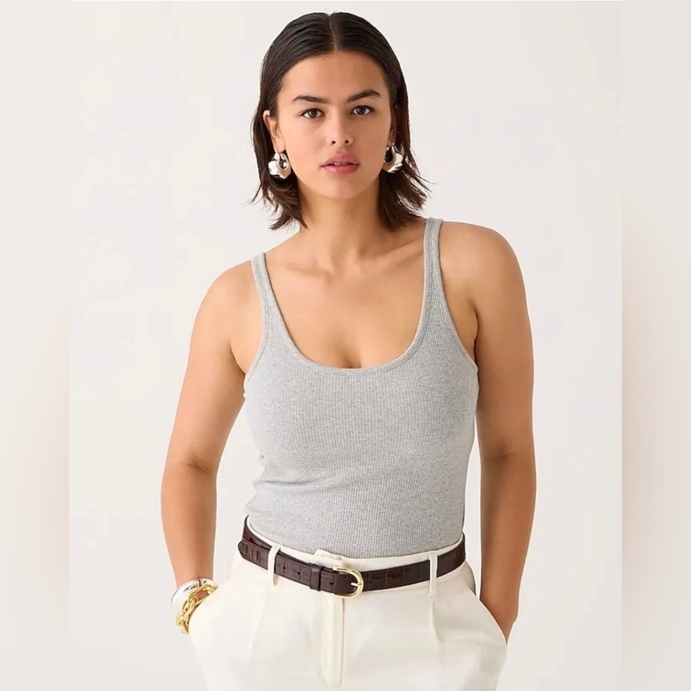 J. Crew | Gray Cotton Tank Top Size Small